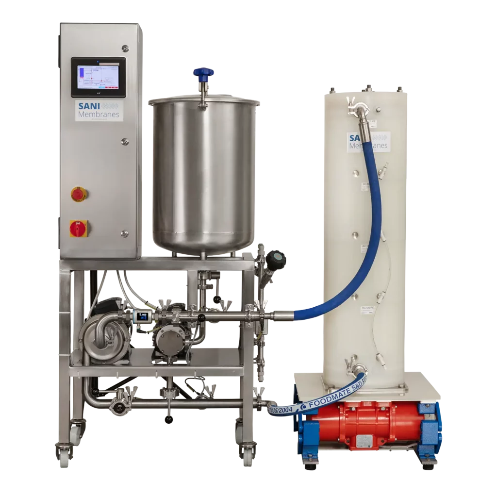 Feed system for Vibro-I membrane filtration unit