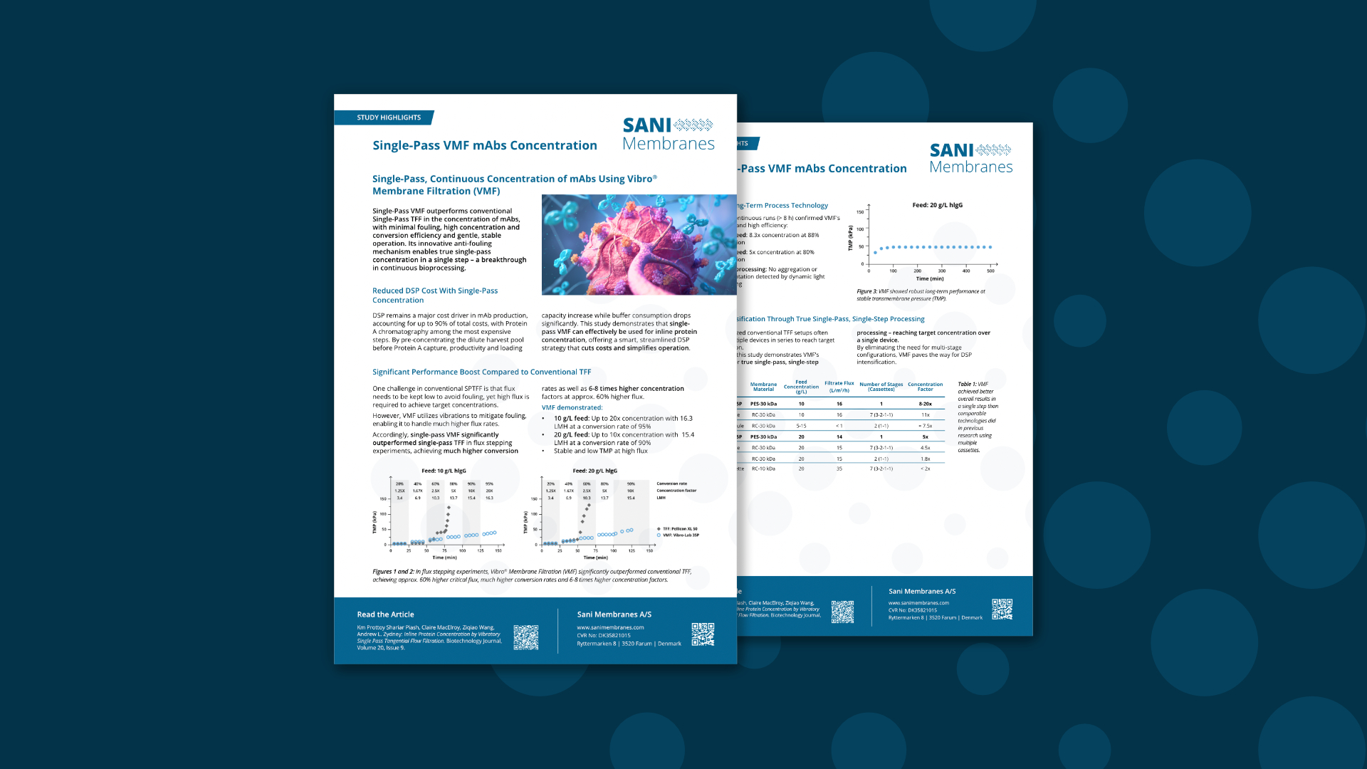 Factsheet about single-step filtration of mAbs using VMF